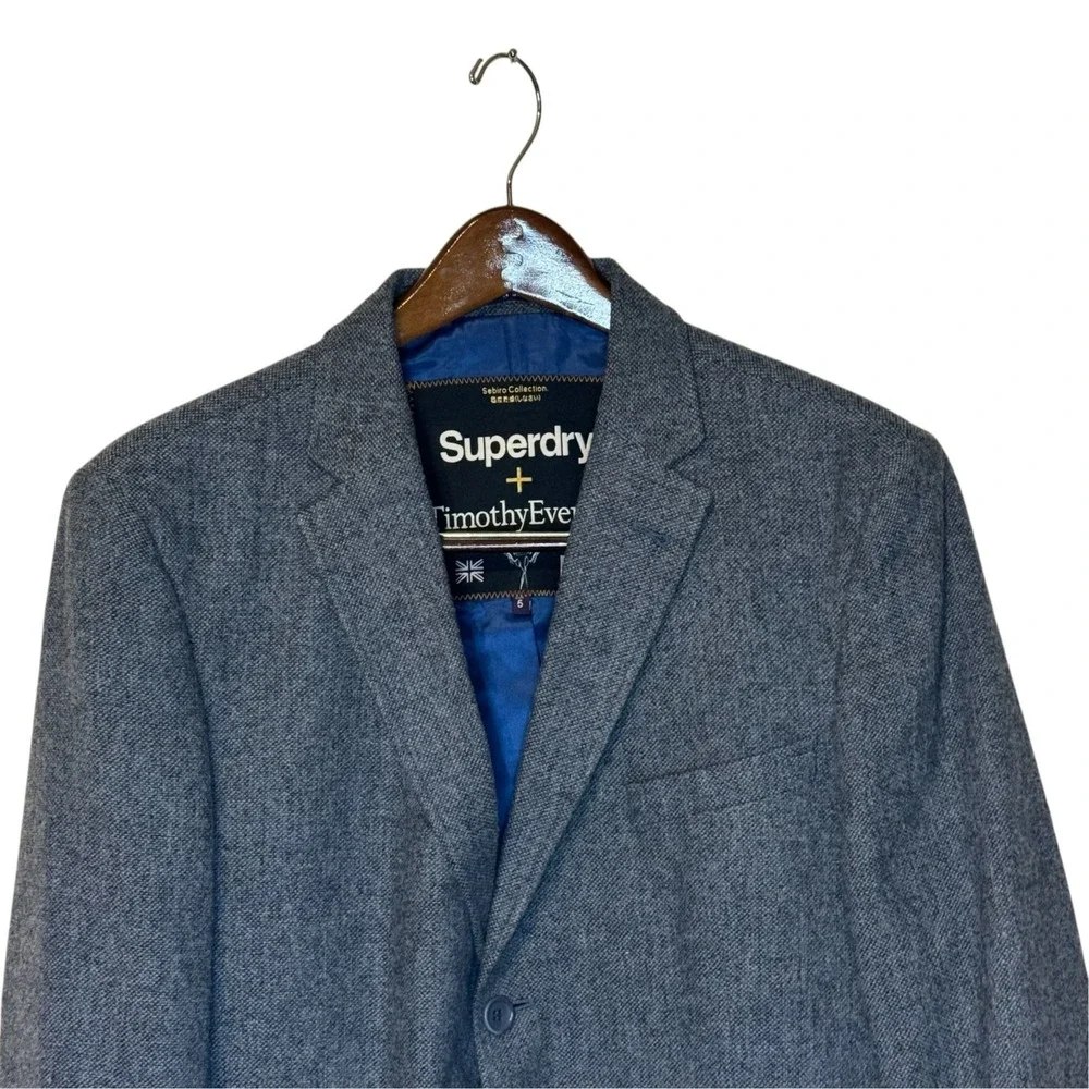 Superdry X Timothy Everest Mens Blazer Sport Coat The Town Jacket Wool Blend XL